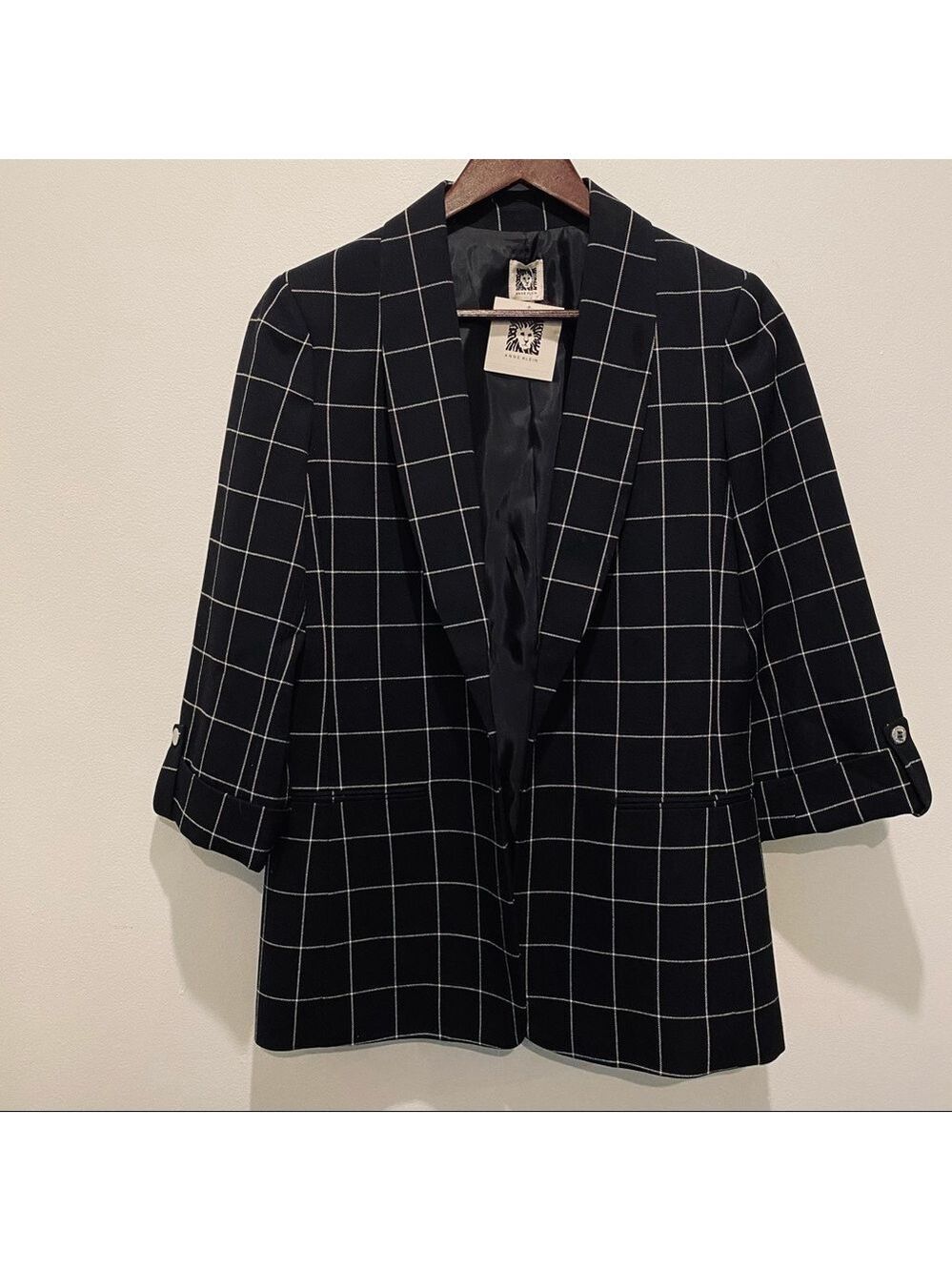 Anne Klein Plaid Blazer